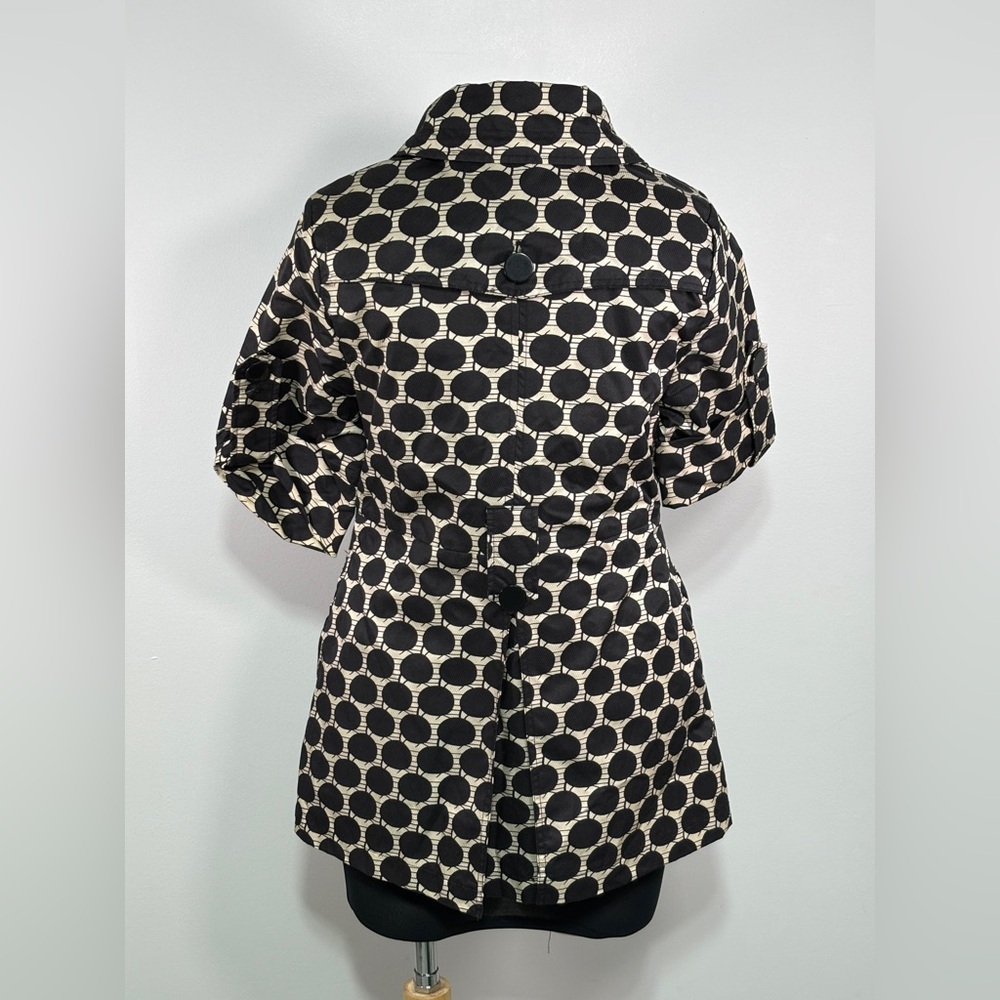 Forever 21 Black Team Jacket Size Small Buttoned And Strap Collar Multicolored - Picture 3 of 5